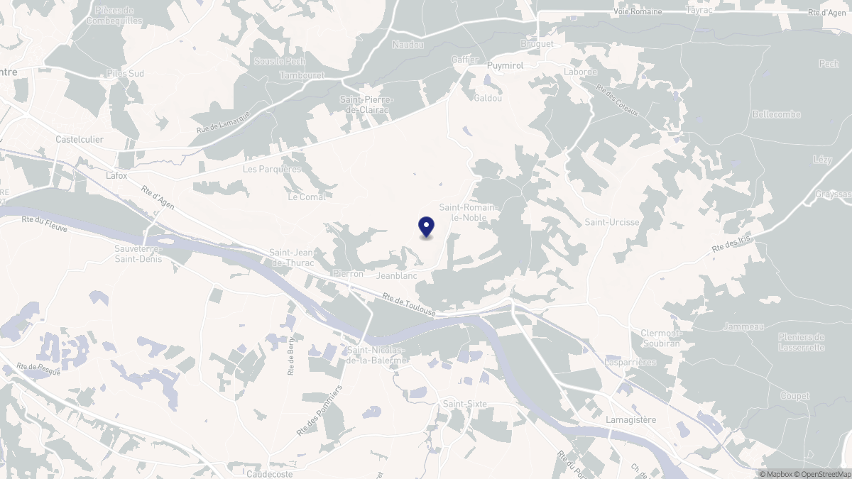 Aperçu cartographique de Saint-Romain-le-Noble, centré sur la commune