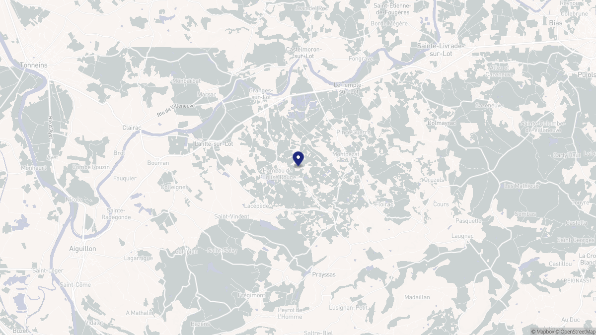 Aperçu cartographique de Saint-Sardos, centré sur la commune