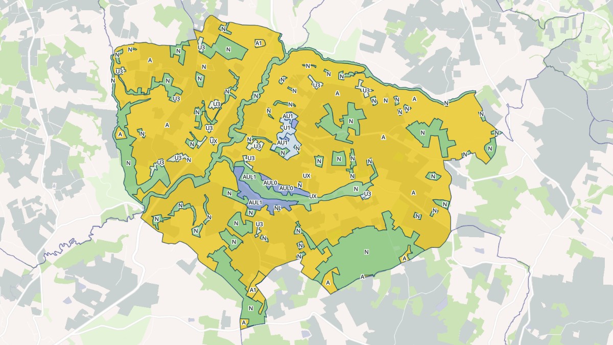 Aperçu cartographique de Saint-Sernin, centré sur la commune
