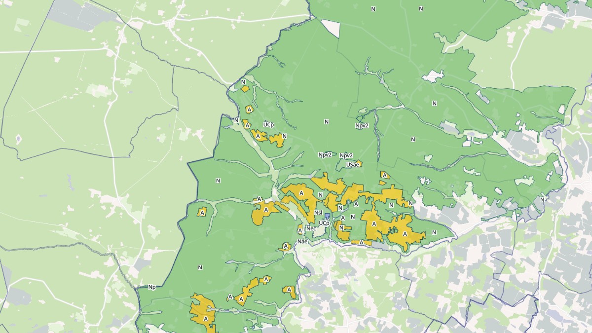 Aperçu cartographique de Sos, centré sur la commune