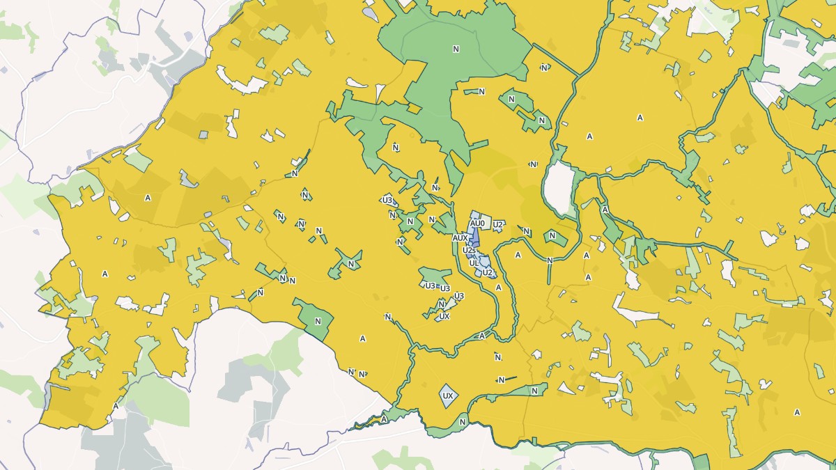 Aperçu cartographique de Verteuil-d'Agenais, centré sur la commune