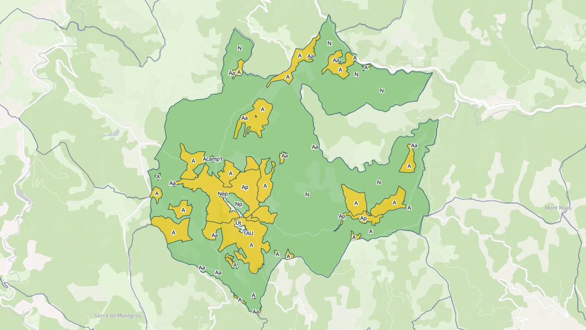 Aperçu cartographique de Barre-des-Cévennes, centré sur la commune