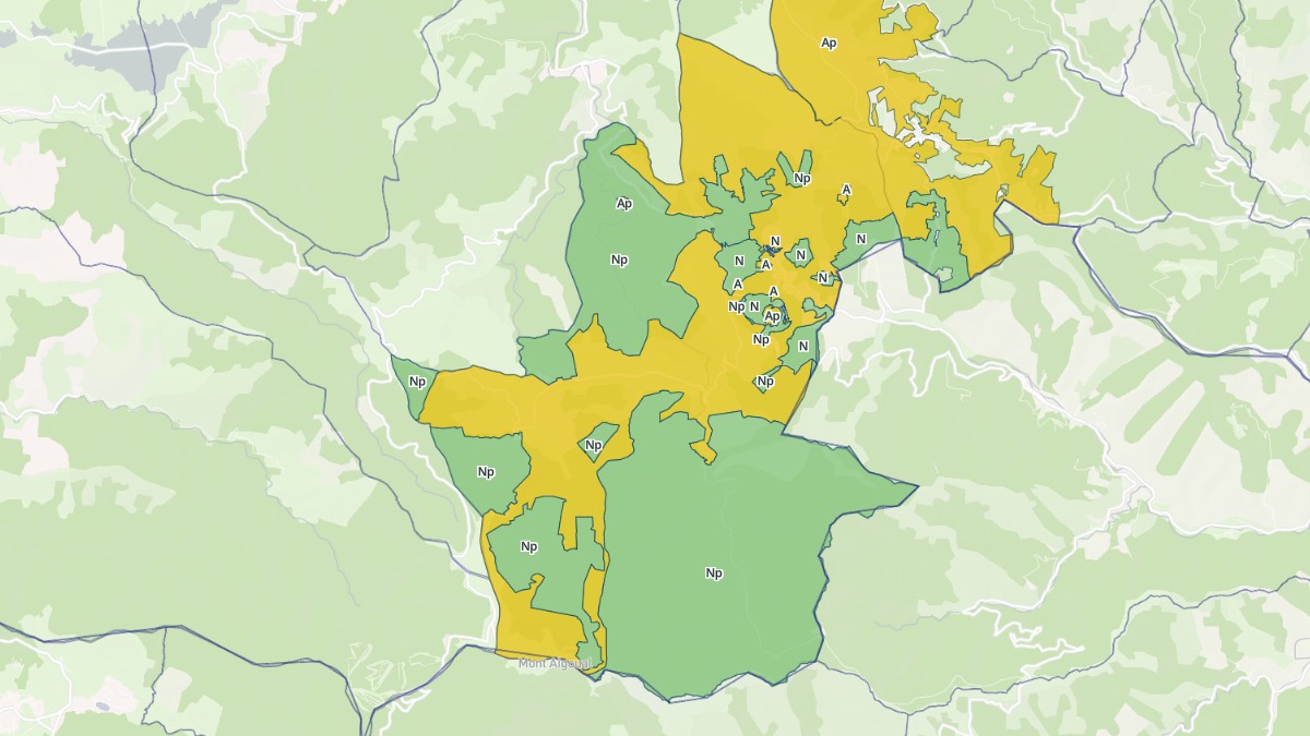 Aperçu cartographique de Bassurels, centré sur la commune