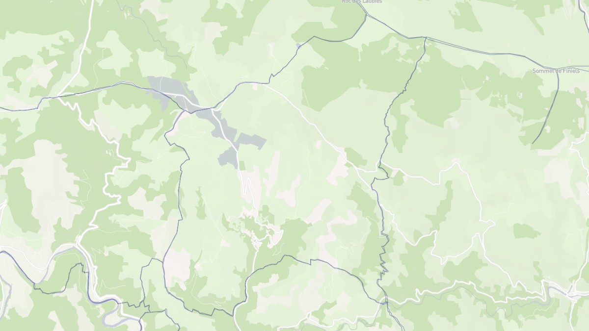 Aperçu cartographique de Les Bondons, centré sur la commune