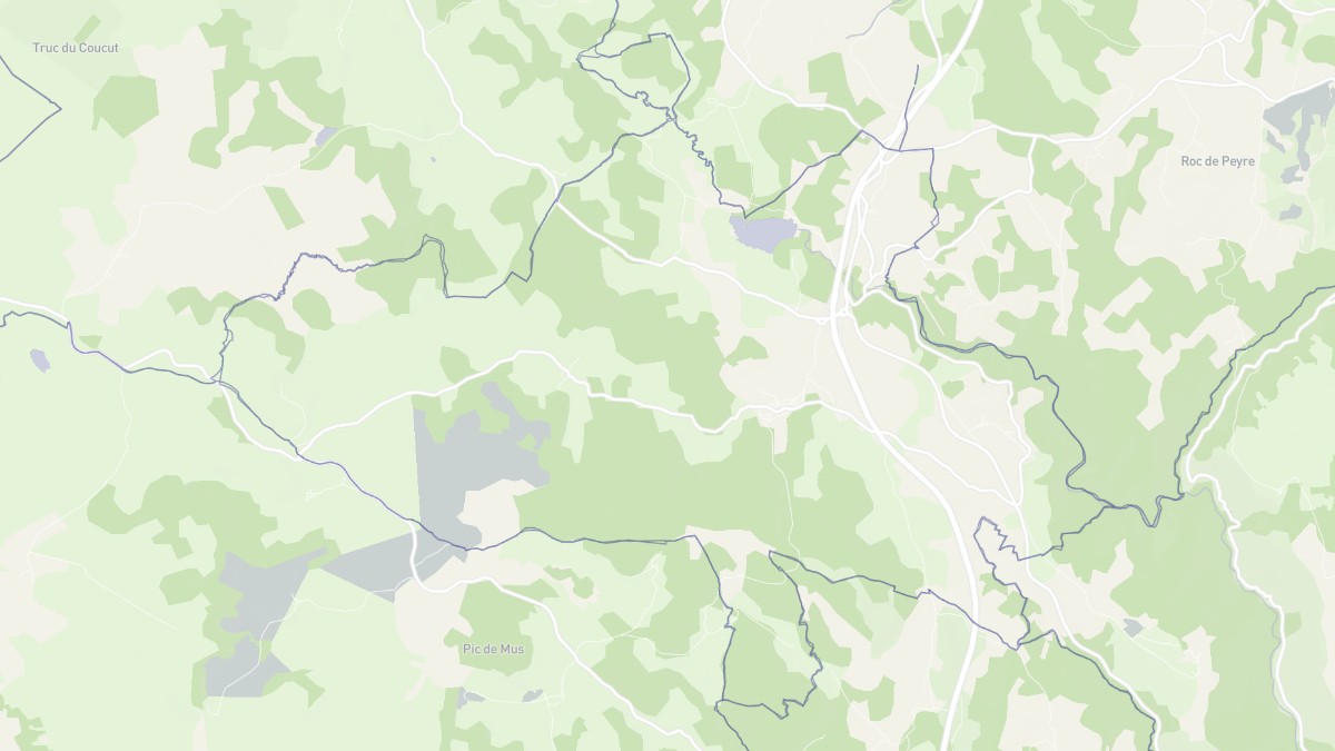 Aperçu cartographique de Le Buisson, centré sur la commune