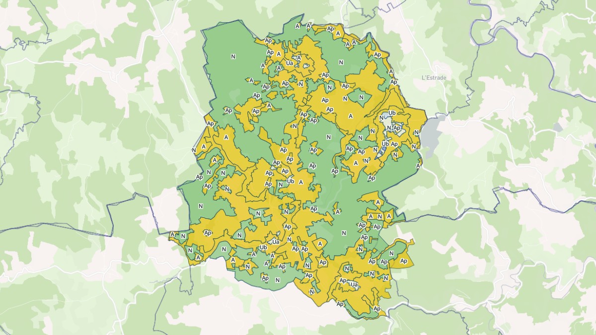 Aperçu cartographique de Bel-Air-Val-d'Ance, centré sur la commune