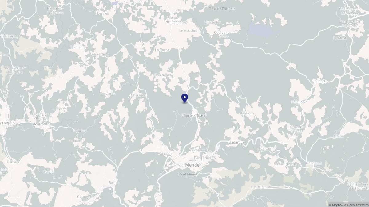 Aperçu cartographique de Chastel-Nouvel, centré sur la commune
