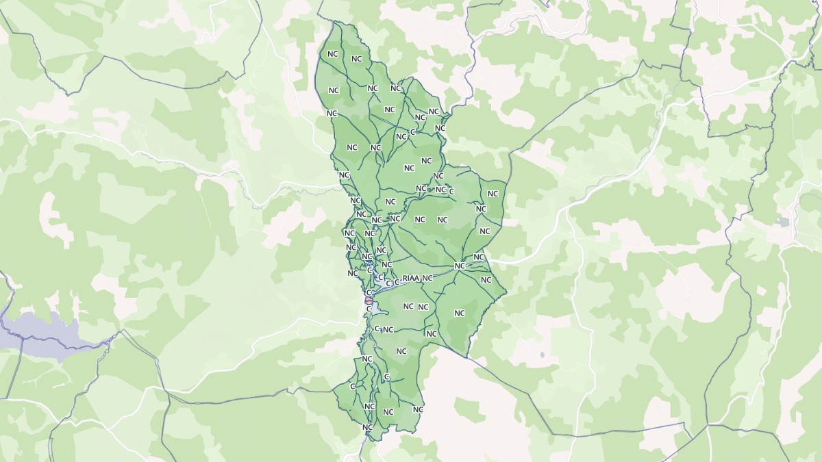Aperçu cartographique de Châteauneuf-de-Randon, centré sur la commune