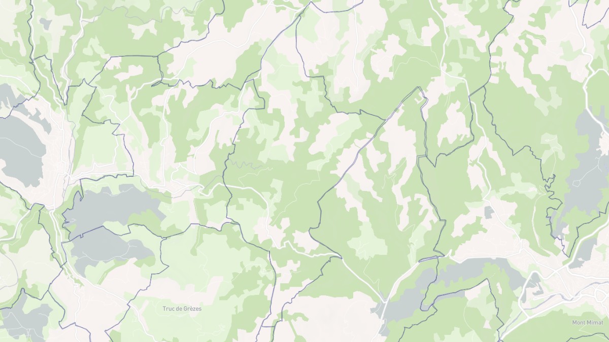 Aperçu cartographique de Gabrias, centré sur la commune