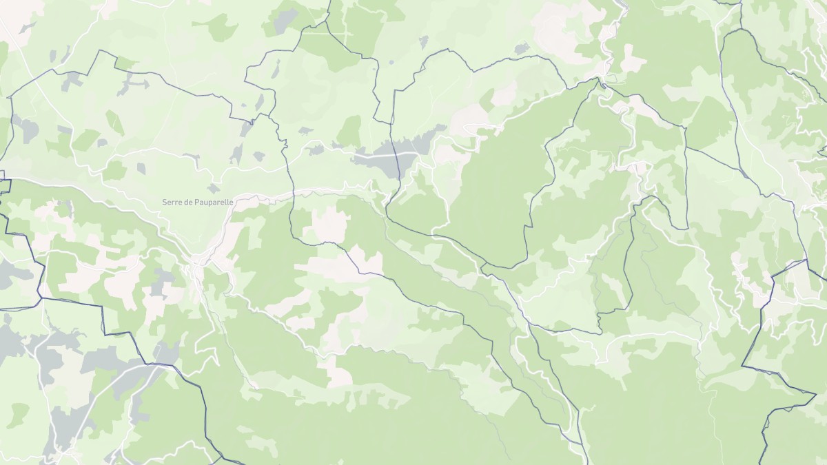 Aperçu cartographique de Gatuzières, centré sur la commune