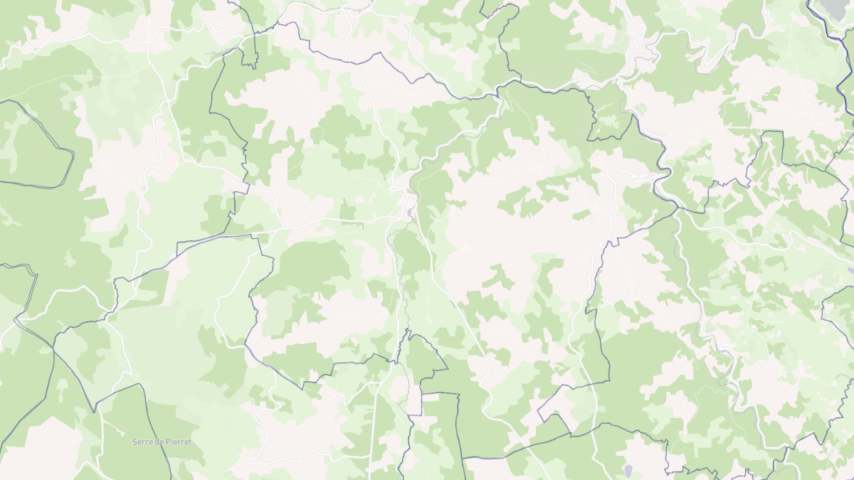 Aperçu cartographique de Grandrieu, centré sur la commune