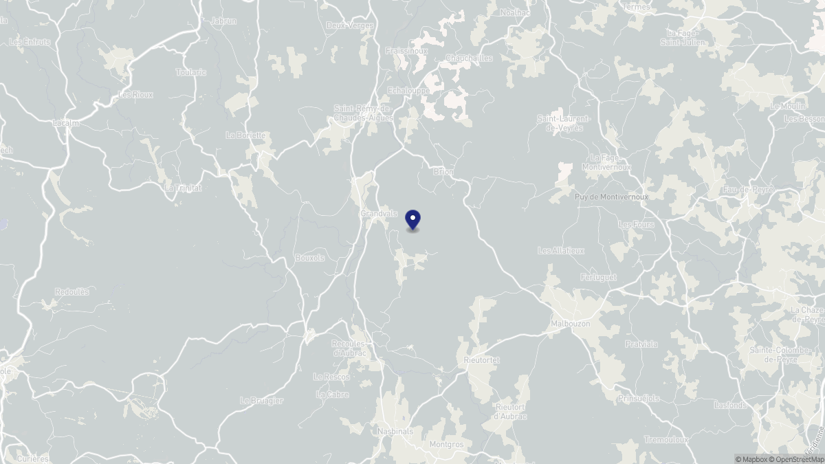 Aperçu cartographique de Grandvals, centré sur la commune