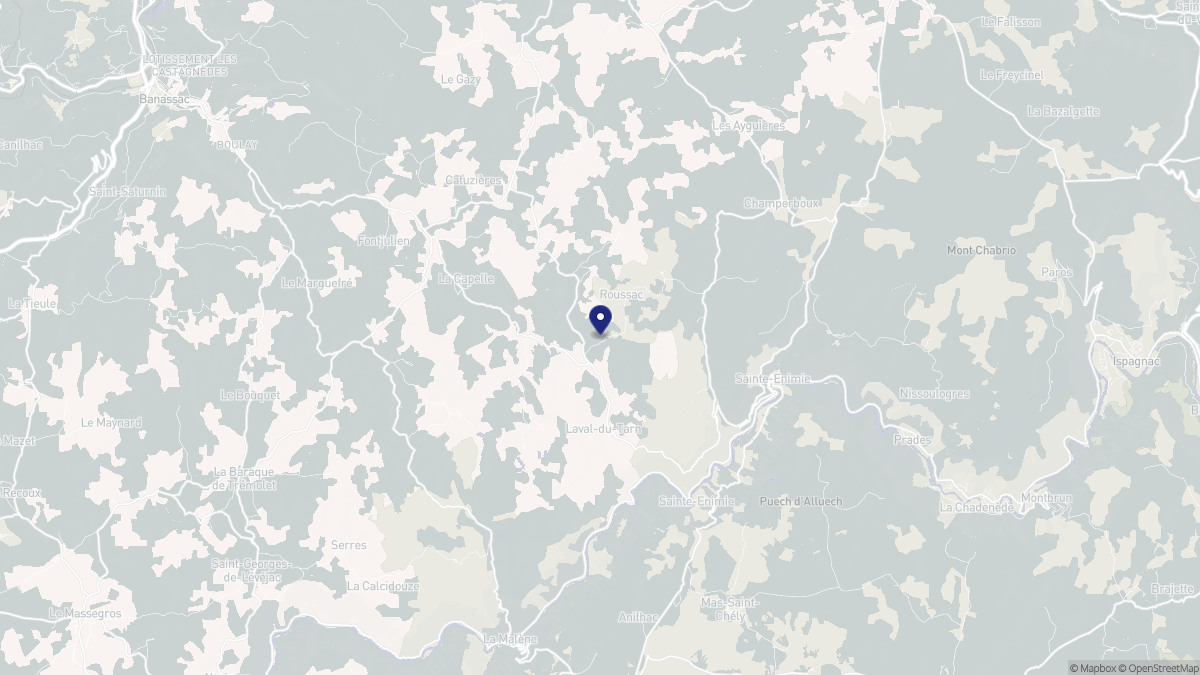 Aperçu cartographique de Laval-du-Tarn, centré sur la commune