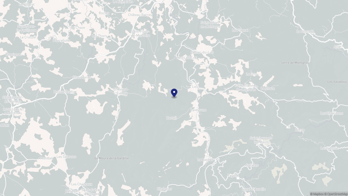 Aperçu cartographique de Luc, centré sur la commune