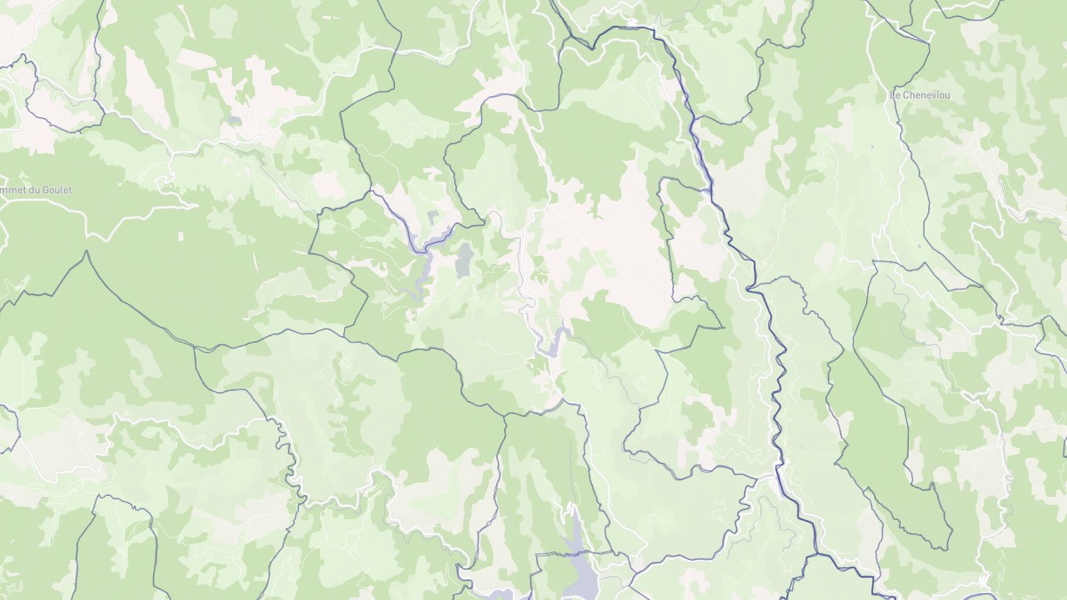 Aperçu cartographique de Prévenchères, centré sur la commune
