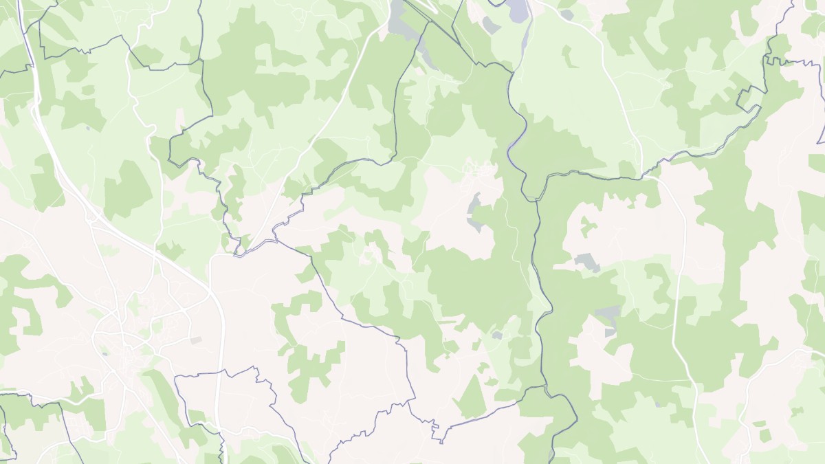 Aperçu cartographique de Prunières, centré sur la commune
