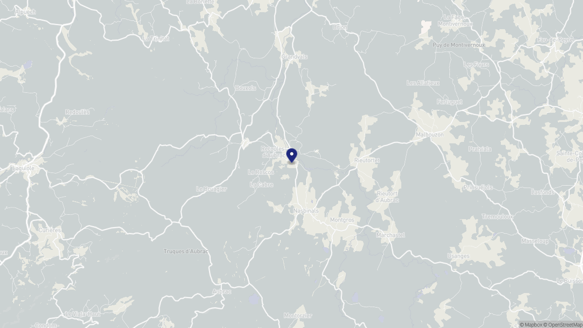 Aperçu cartographique de Recoules-d'Aubrac, centré sur la commune