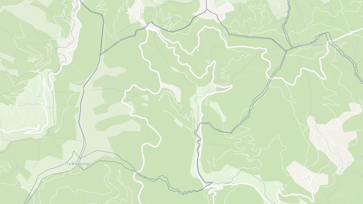 Aperçu cartographique de Saint-André-Capcèze, centré sur la commune