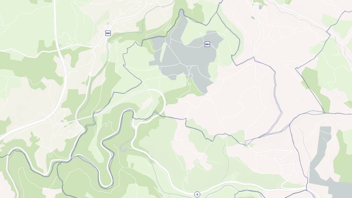 Aperçu cartographique de Saint-Bonnet-de-Chirac, centré sur la commune