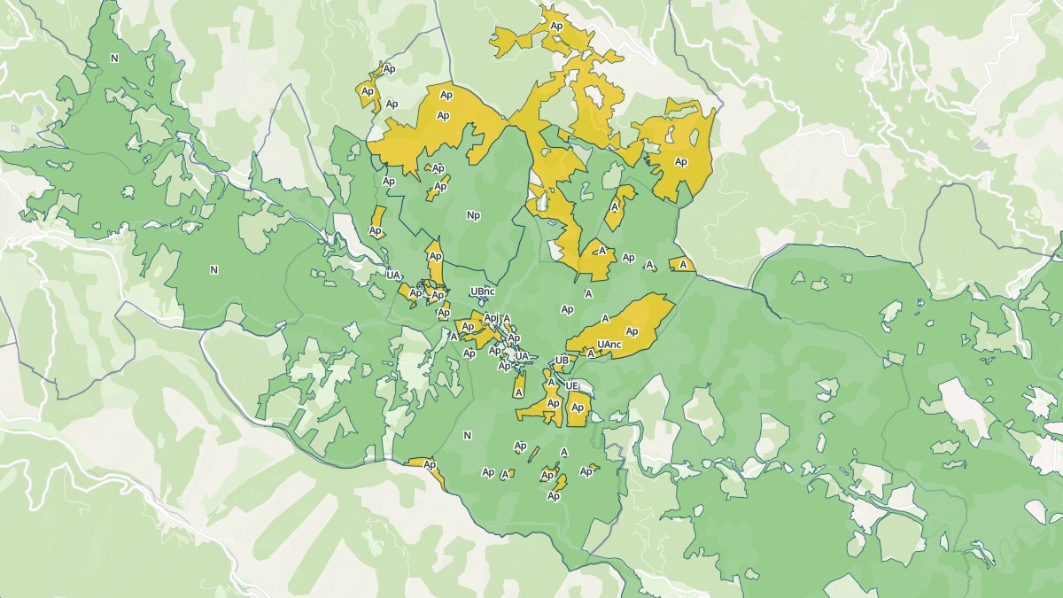 Aperçu cartographique de Sainte-Croix-Vallée-Française, centré sur la commune