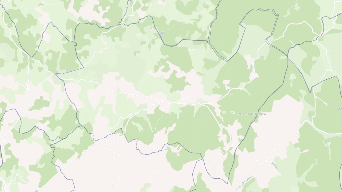 Aperçu cartographique de Saint-Denis-en-Margeride, centré sur la commune