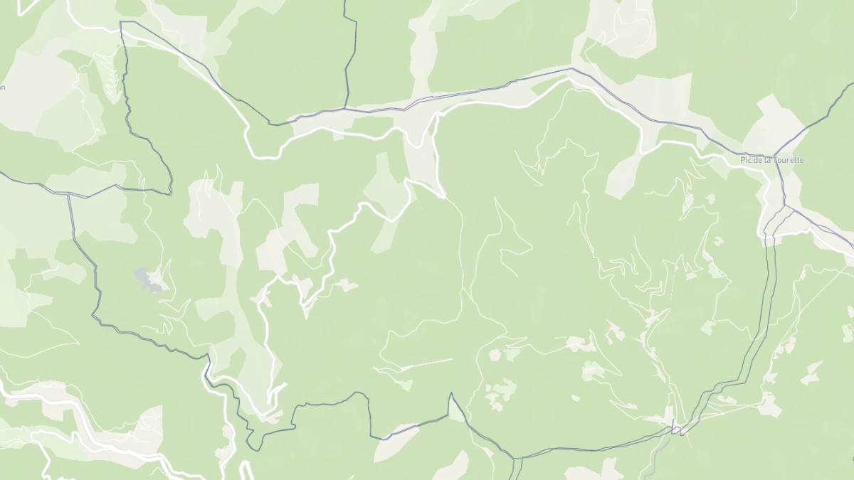 Aperçu cartographique de Ventalon en Cévennes, centré sur la commune