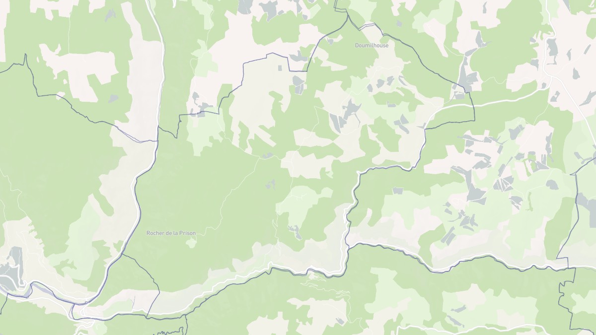 Aperçu cartographique de Saint-Pierre-des-Tripiers, centré sur la commune