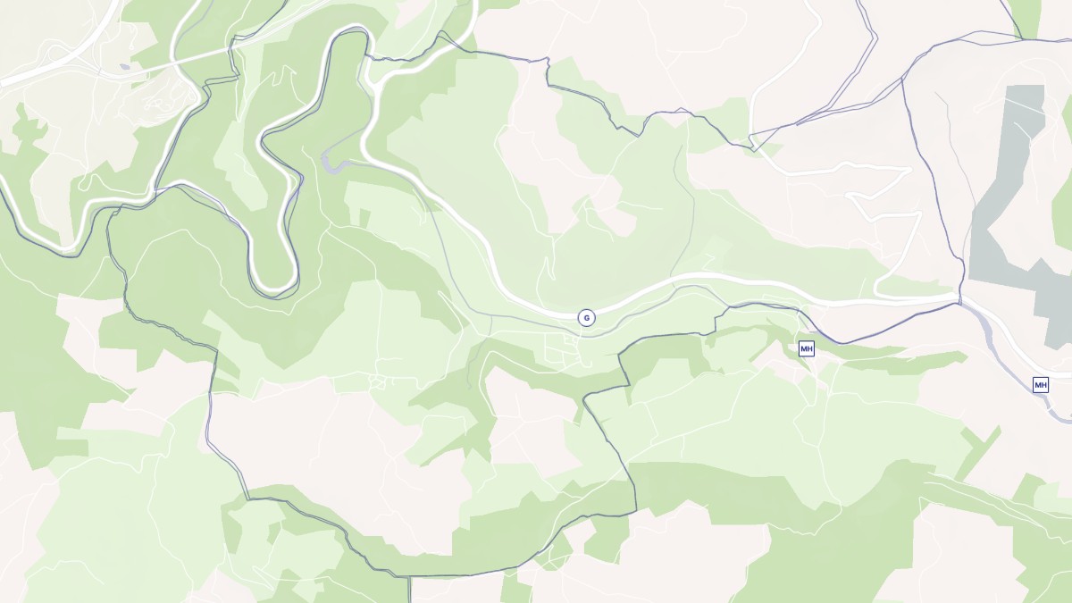 Aperçu cartographique de Les Salelles, centré sur la commune