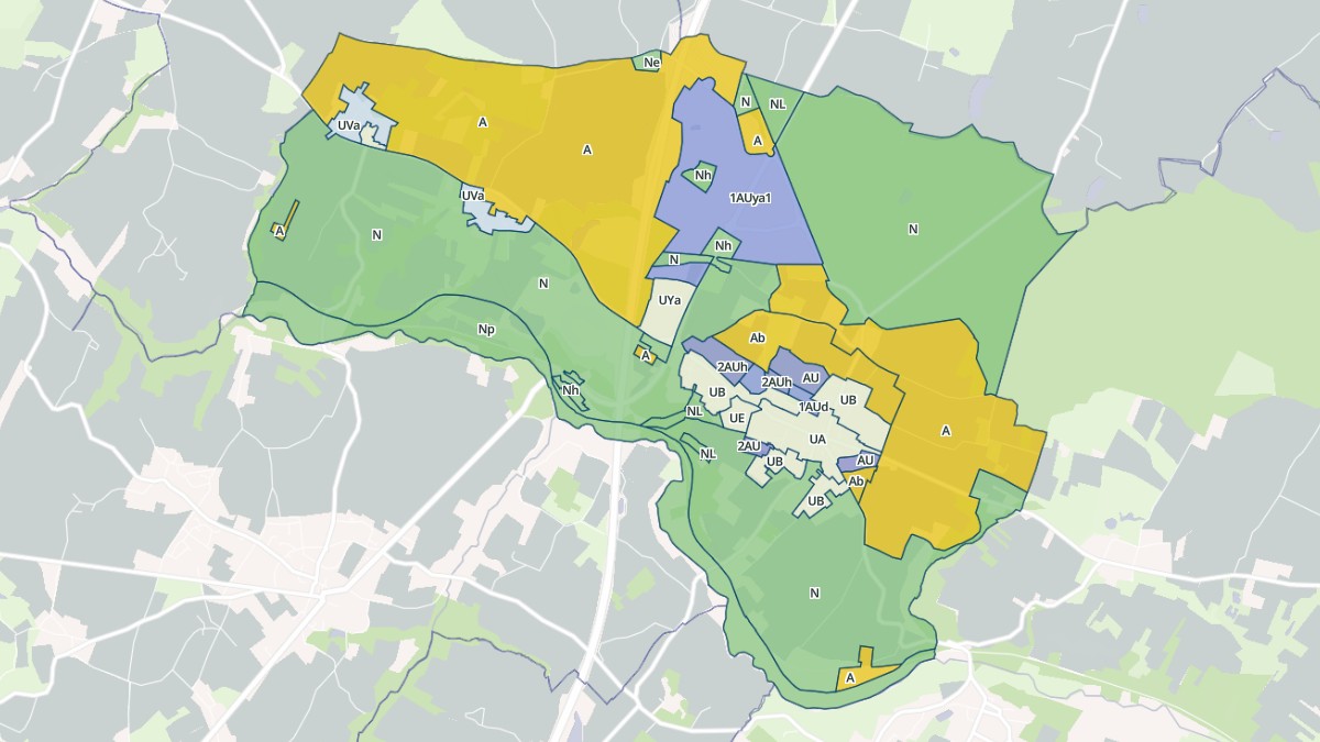 Aperçu cartographique de Beaulieu-sur-Layon, centré sur la commune
