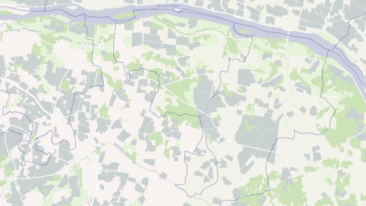 Aperçu cartographique de Blaison-Saint-Sulpice, centré sur la commune