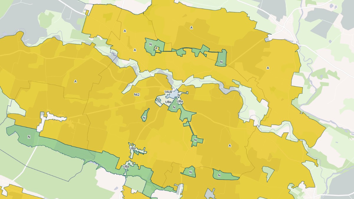 Aperçu cartographique de Bouillé-Ménard, centré sur la commune