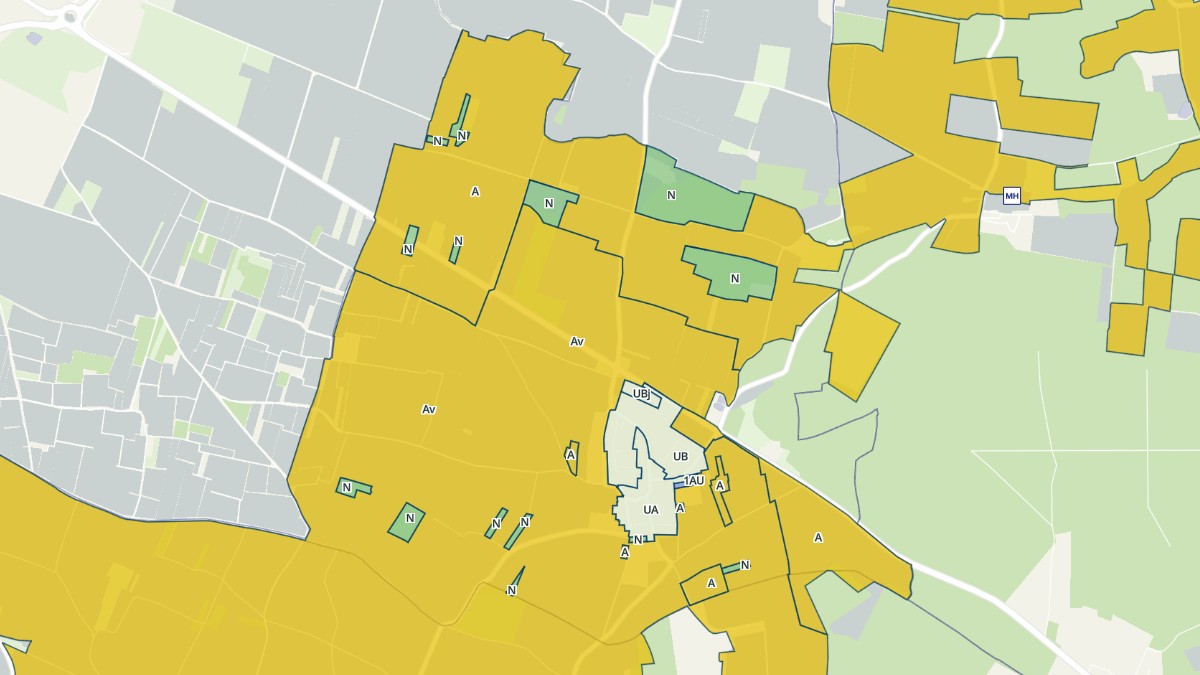 Aperçu cartographique de Brossay, centré sur la commune