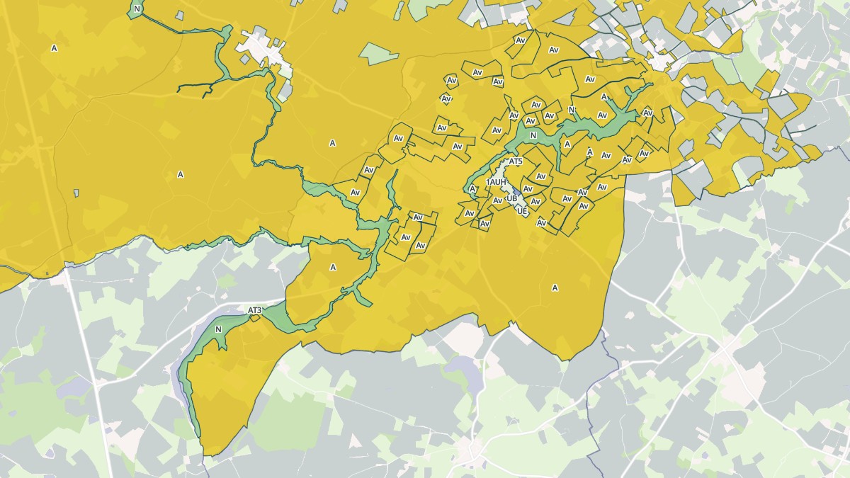 Aperçu cartographique de Cléré-sur-Layon, centré sur la commune