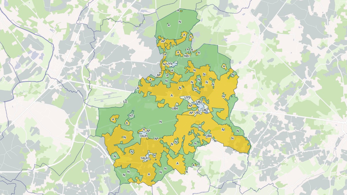 Aperçu cartographique de Jarzé Villages, centré sur la commune