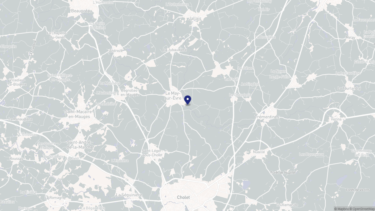 Aperçu cartographique de Le May-sur-Èvre, centré sur la commune