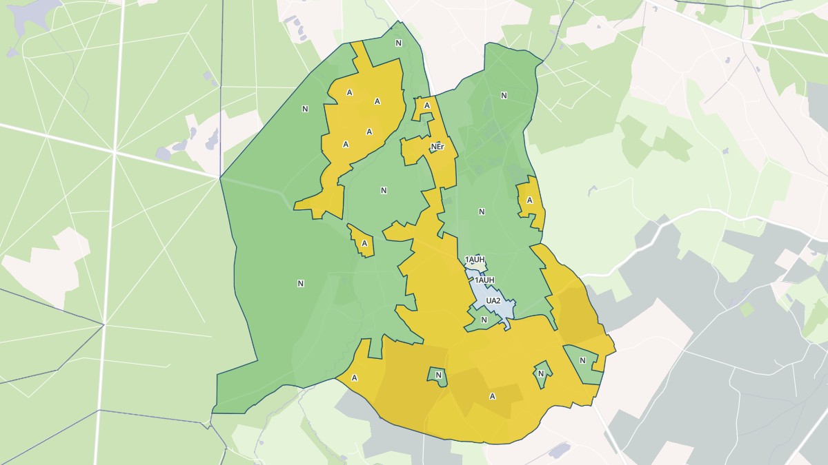 Aperçu cartographique de Montigné-lès-Rairies, centré sur la commune