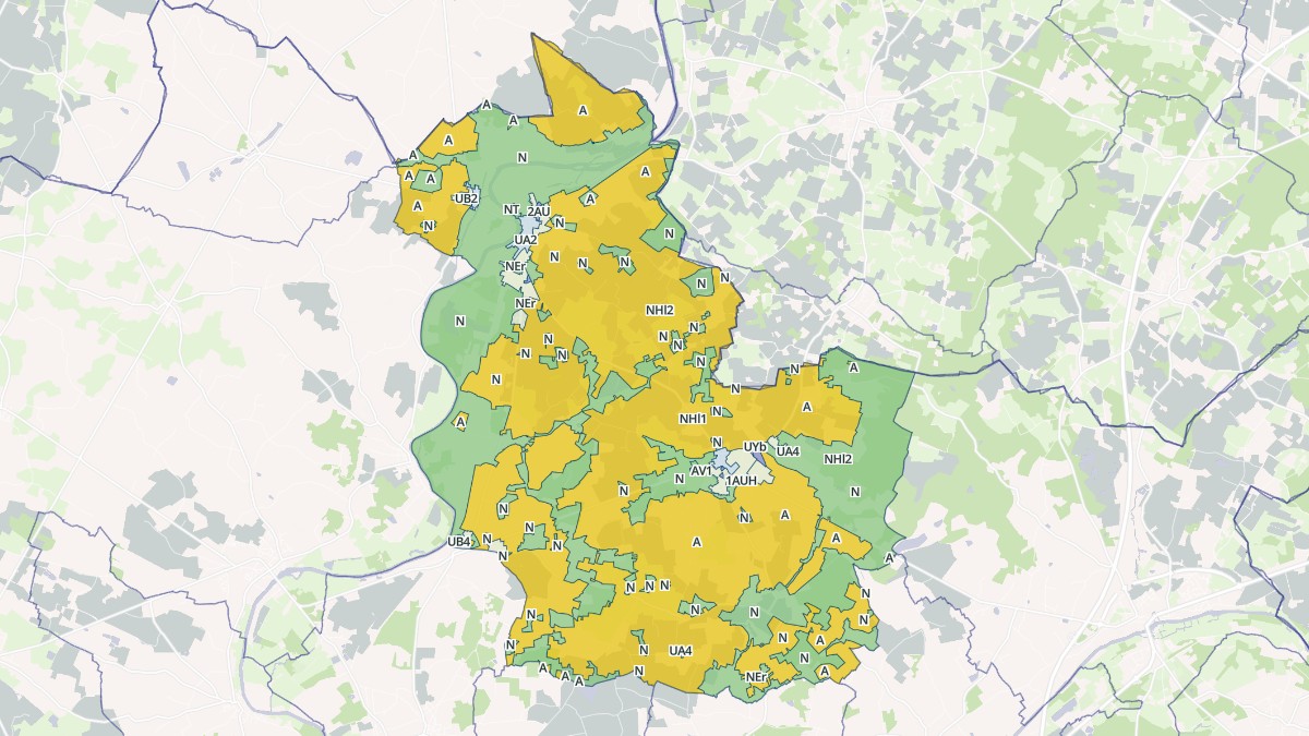 Aperçu cartographique de Morannes sur Sarthe-Daumeray, centré sur la commune