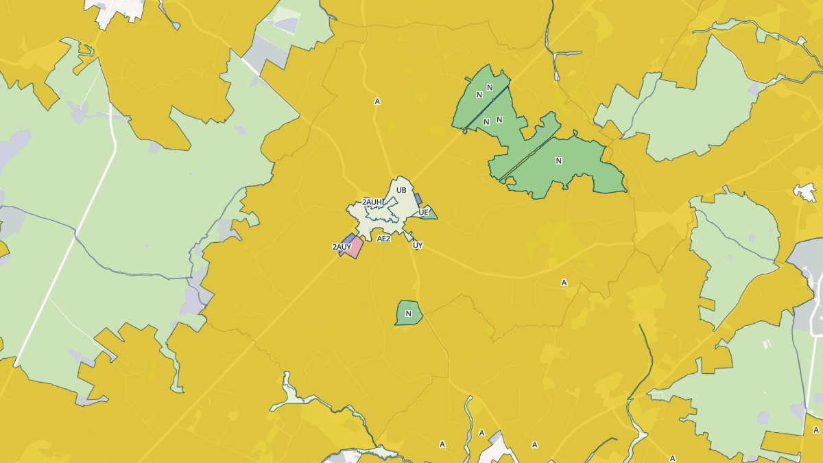 Aperçu cartographique de La Plaine, centré sur la commune