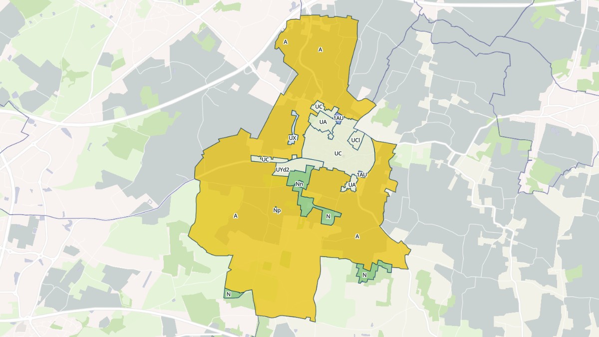 Aperçu cartographique de Le Plessis-Grammoire, centré sur la commune