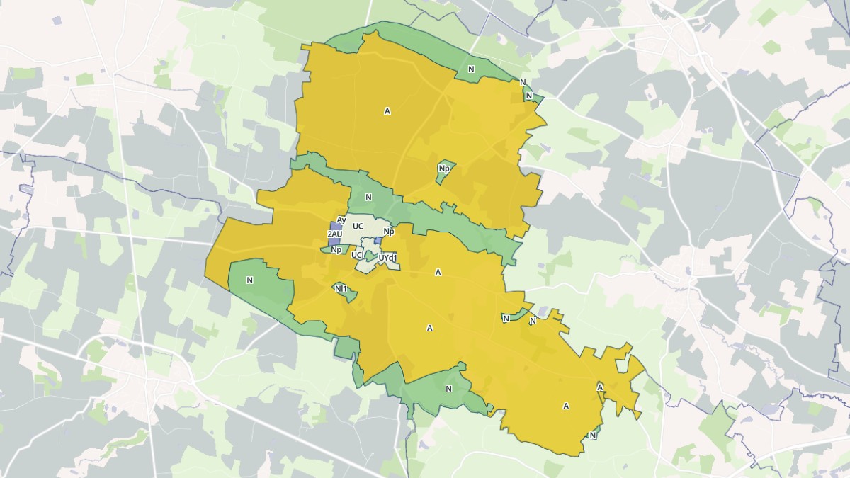 Aperçu cartographique de Saint-Clément-de-la-Place, centré sur la commune