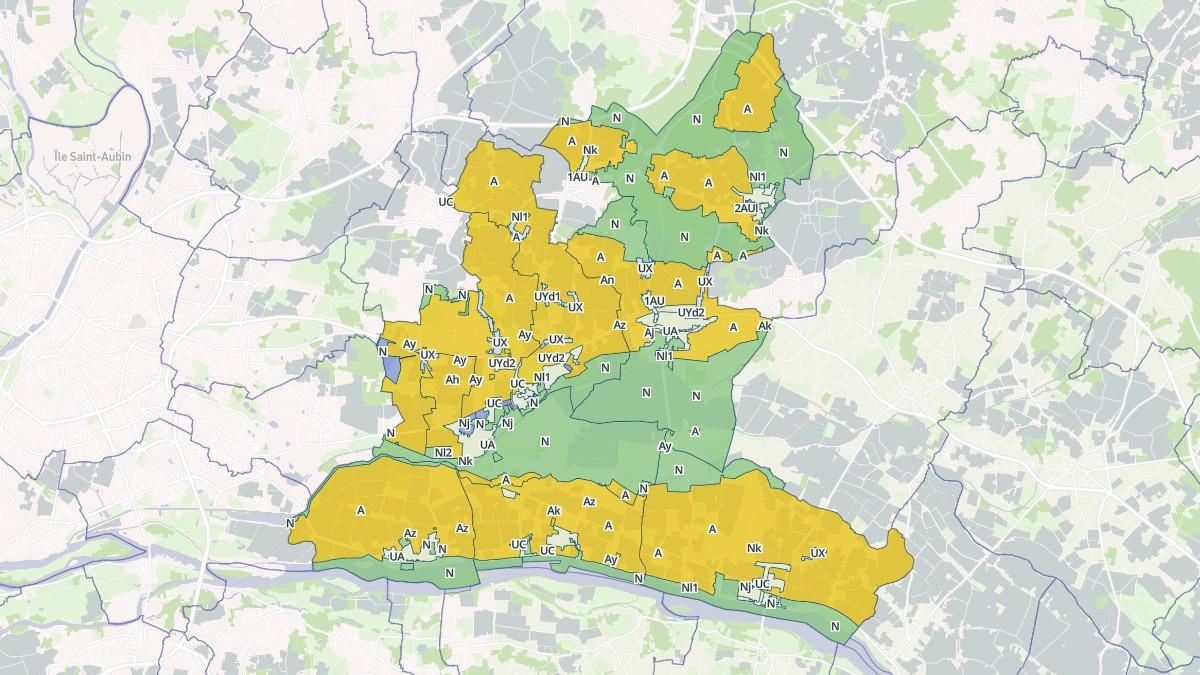 Aperçu cartographique de Loire-Authion, centré sur la commune