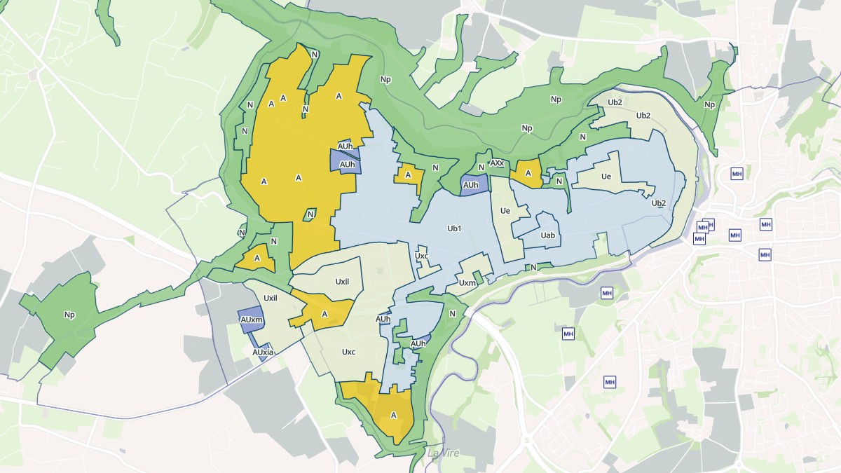 Aperçu cartographique de Agneaux, centré sur la commune