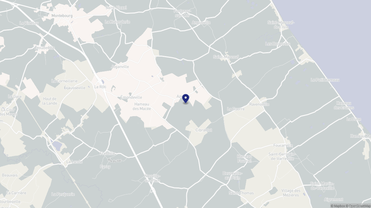 Aperçu cartographique de Azeville, centré sur la commune