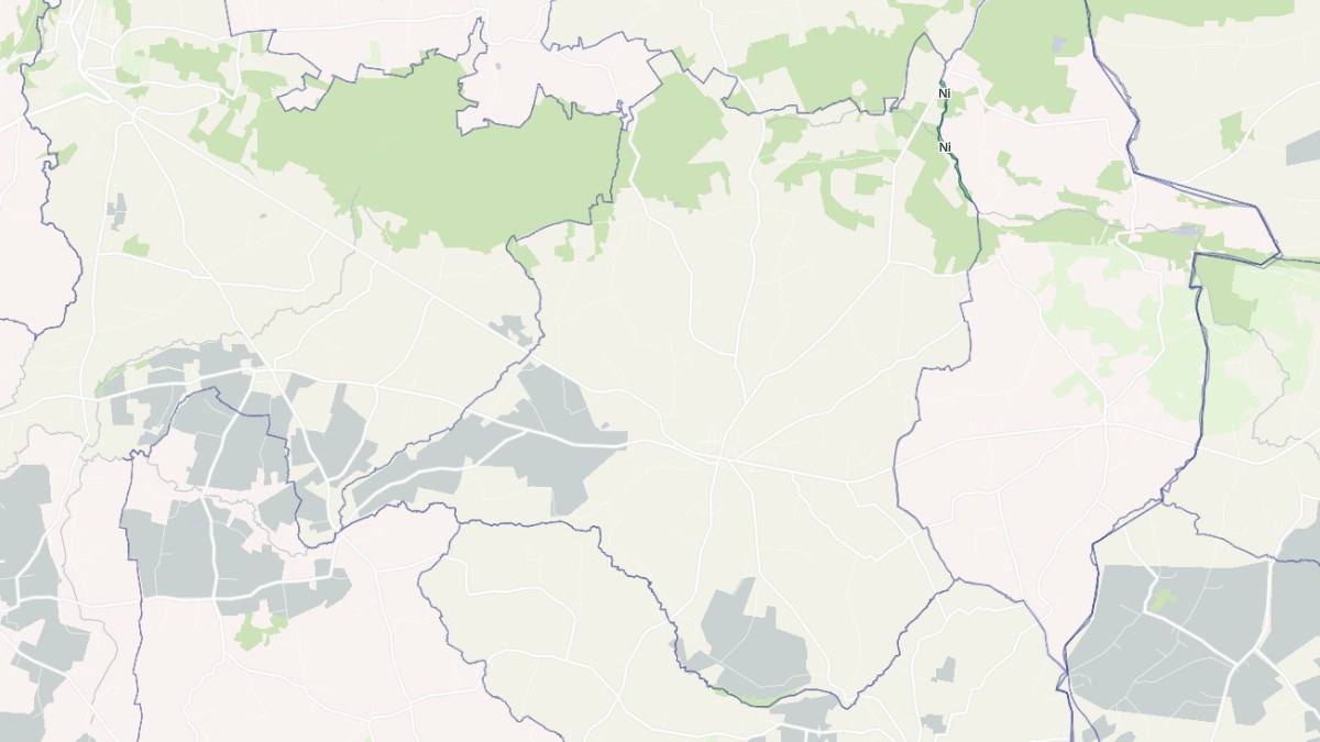Aperçu cartographique de Barenton, centré sur la commune