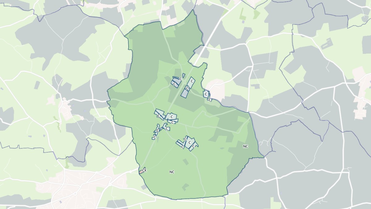 Aperçu cartographique de Benoîtville, centré sur la commune