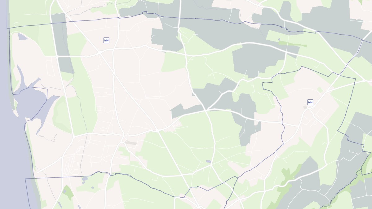 Aperçu cartographique de Blainville-sur-Mer, centré sur la commune
