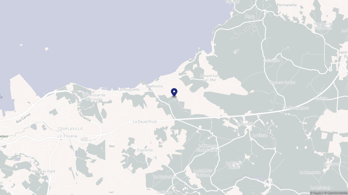 Aperçu cartographique de Bretteville, centré sur la commune