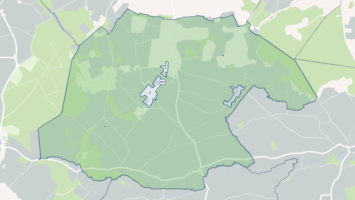 Aperçu cartographique de Brillevast, centré sur la commune