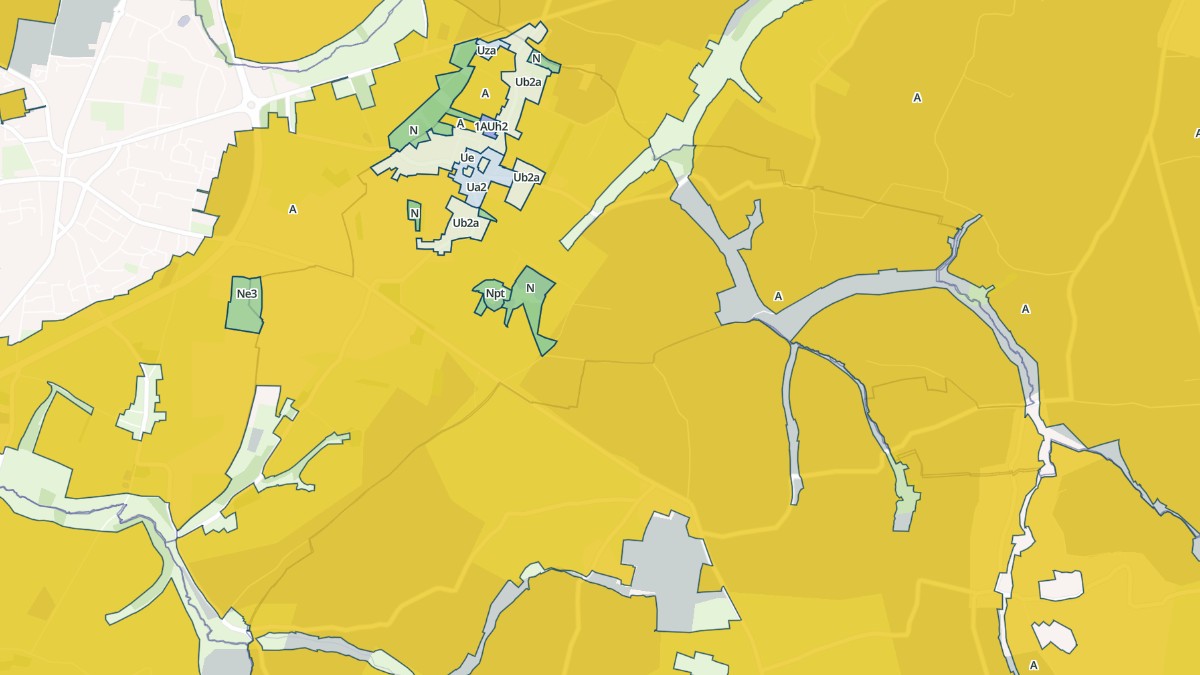 Aperçu cartographique de Chanteloup, centré sur la commune