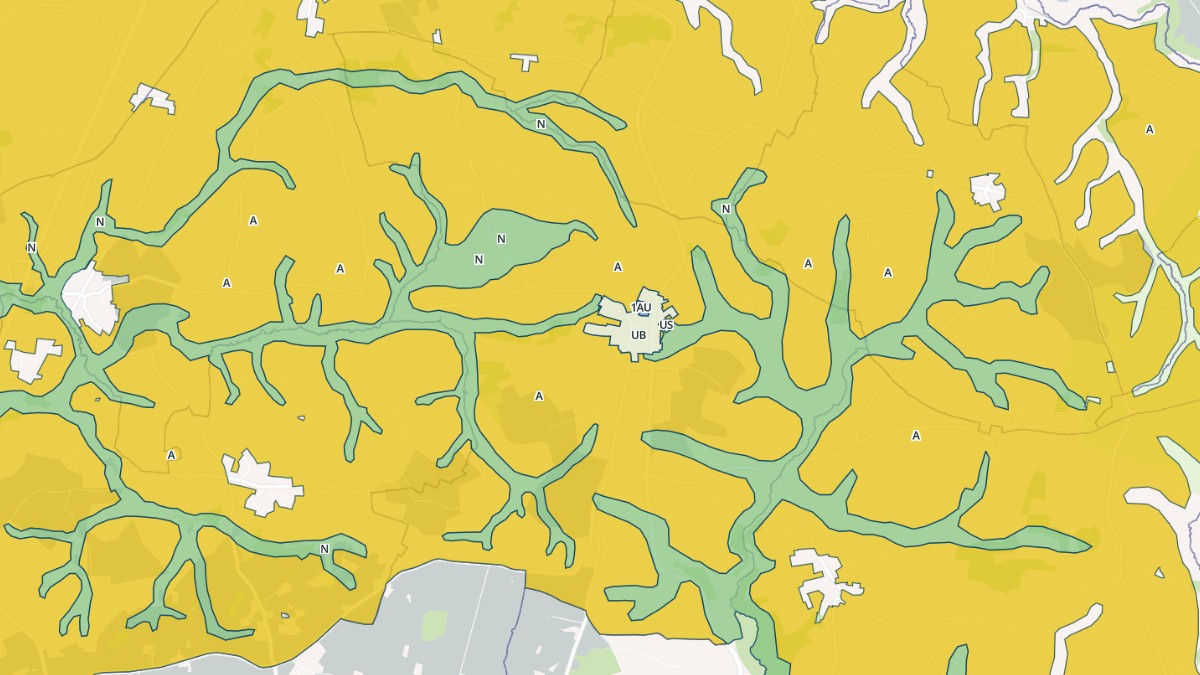 Aperçu cartographique de Chérencé-le-Héron, centré sur la commune